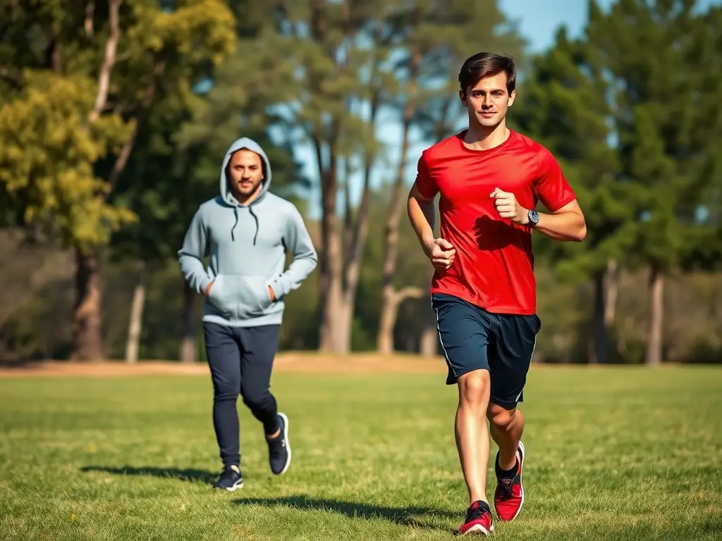 An athlete performing conditioning exercises outdoors with a physiotherapist supervising, emphasizing the importance of physical conditioning for athletes.